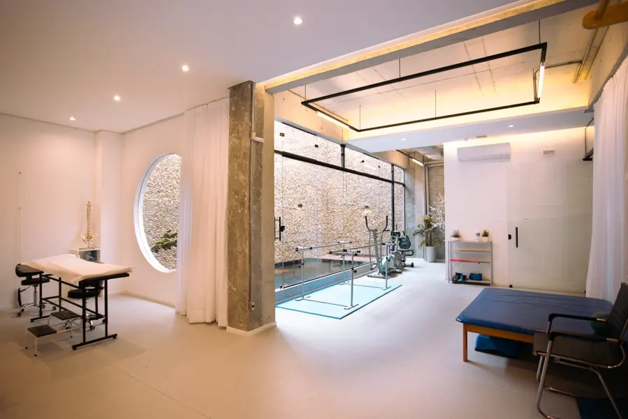 Sala de reabilitação da clínica